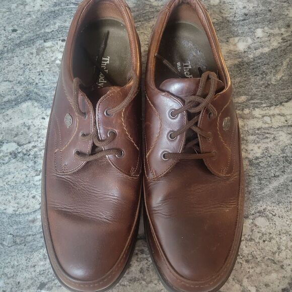 THE BODY SHOE H18915 Antique Brown Casual Leather Shoes Sz 14M By Hush Puppies - Picture 1 of 7